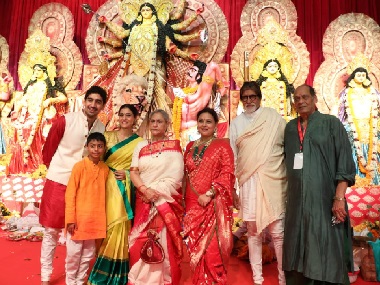 Durga Puja 2019: Alia Bhatt chooses red organza sari; Amitabh, Jaya Bachchan celebrate festival with Rani Mukerji, Kajol Durga Puja 2019: Alia Bhatt chooses red organza sari; Amitabh, Jaya Bachchan celebrate festival with Rani Mukerji, Kajol
