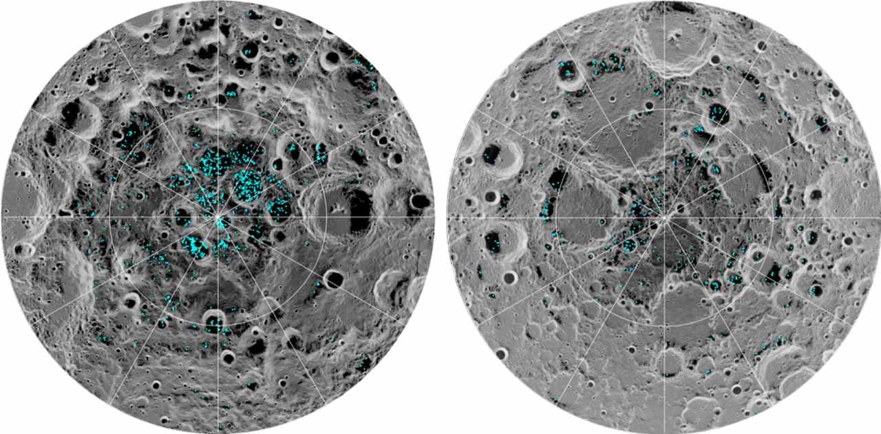 Water ice was found on the pole of the Moon. image credit: NASA
