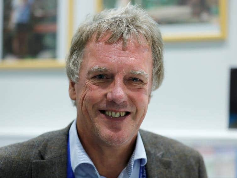 Peter J. Ratcliffe, the British member of the prizewinning trio at Oxford University. image credit: AP Photo/Frank Augstein