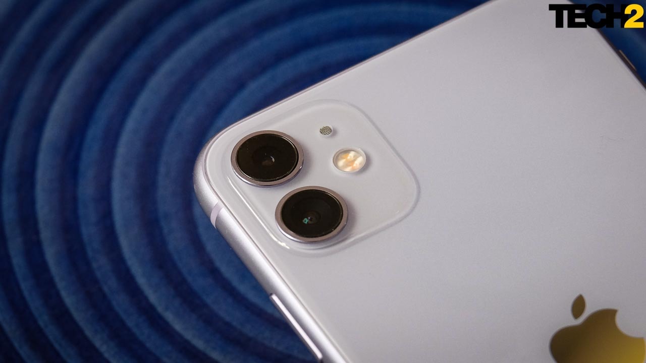 The iPhone 11 features a 12 MP f/1.8 wide-angle camera and a 12 MP f/2.4 ultra-wide angle camera.