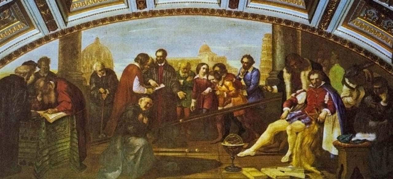 Galileo presents an experiment to a Medici patron.image credit: Giuseppe Bezzuoli