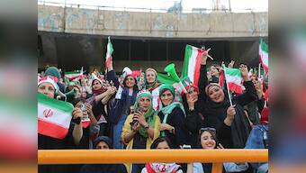 Iranian women attend first football match in 40 years after authorities open special stand