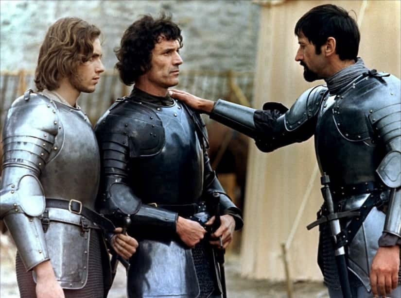 A still from Bresson's Lancelot du Lac, 1974