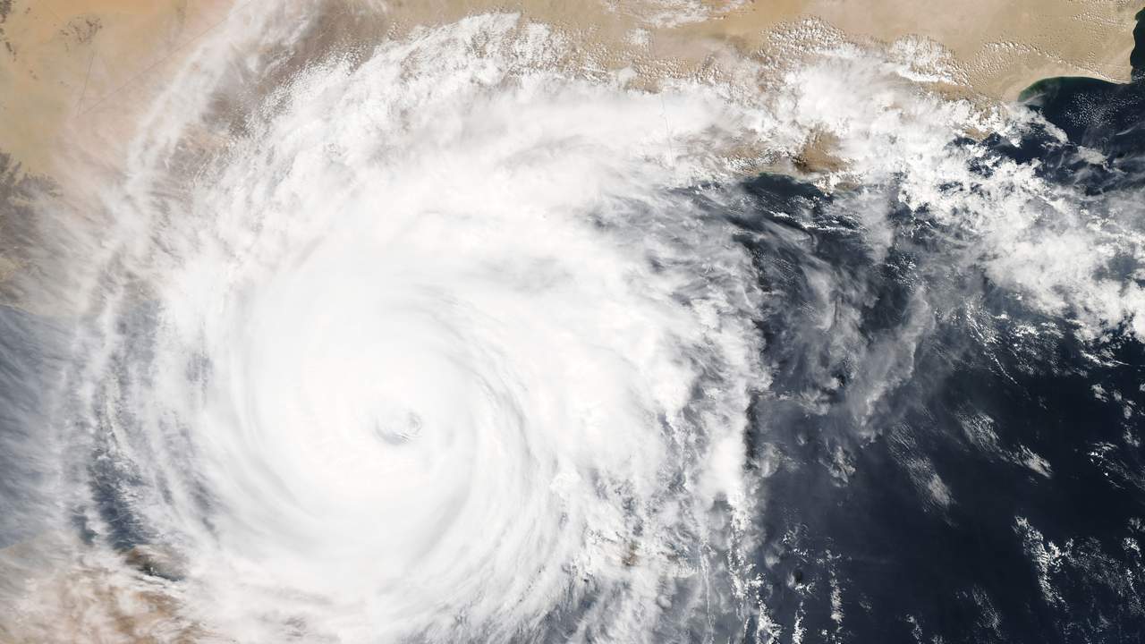 A storm as seen from above. image credit: NASA