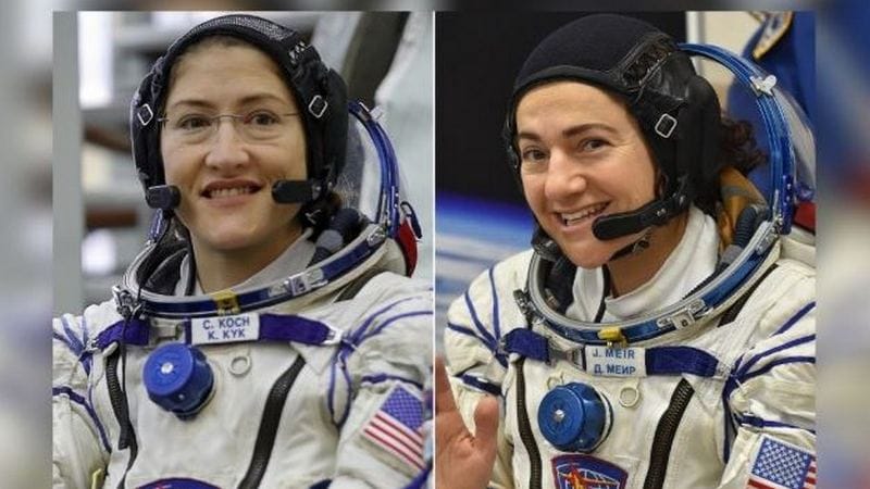 NASA astronauts Christina Koch and Jessica Meir.
