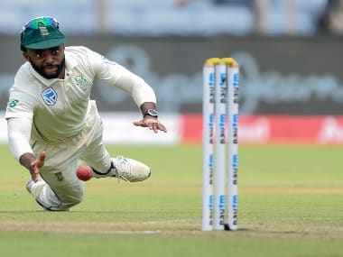 Temba Bavuma in action during the ongoing India vs South Test series. AFP