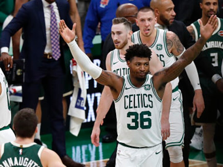 NBA fines Boston Celtics' Marcus Smart $15,000 for criticising referees during team's win over Charlotte Hornets