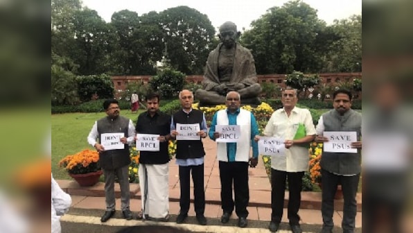 CPM MPs stage protest in Parliament over privatisation of PSUs; Cabinet had approved sale of its stake in four public sector enterprises
