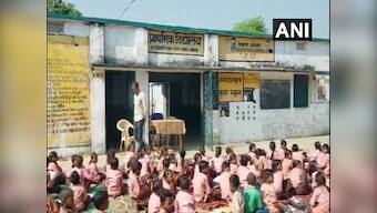 One litre of milk diluted with water served to 81 students as part of midday meal in UP's Sonbhadra; two teachers suspended after video goes viral