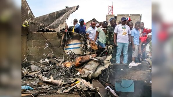 26 dead after plane crashes into homes in Congo's Goma; UN mission sends rescue team, fire engines