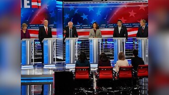 At Democratic debate, presidential contenders rebuke Donald Trump but vow not to be 'consumed' by him