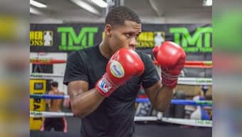 Unbeaten boxer Devin Haney beats Alfredo Santiago to make first defence of WBC lightweight title