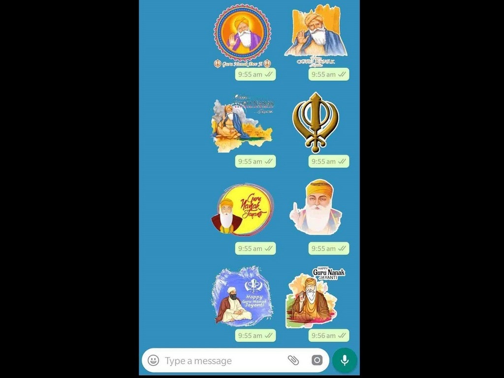 You can find Guru Nanak Jayanti themed WhatsApp stickers on Play Store.