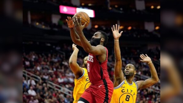 NBA: James Harden stars in Golden State Warriors' rout at hands of Houston Rockets; Utah Jazz ease past Philadelphia 76ers