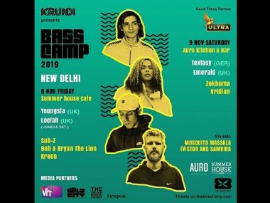 Krunk's Bass Camp Festival 2019: Emerald, Textasy and Zokuma to play at Delhi edition Krunk's Bass Camp Festival 2019: Emerald, Textasy and Zokuma to play at Delhi edition