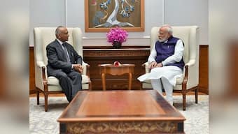 Ladakh Lieutenant Governor RK Mathur meets Narendra Modi in Delhi; was sworn in on 31 October