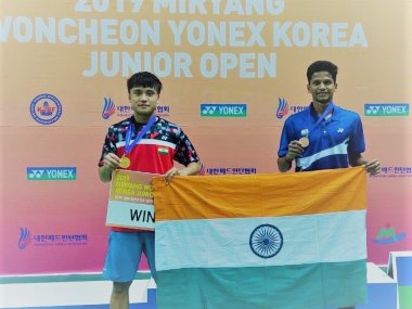 Maisnam Meiraba Luwang beats local boy Lee Hak Joo to win Korea Junior Open title; Sathish Kumar wins bronze Maisnam Meiraba Luwang beats local boy Lee Hak Joo to win Korea Junior Open title; Sathish Kumar wins bronze
