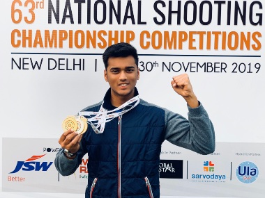 After winning mixed team trap event with Anushka Singh Bhati, Manavaditya Singh Rathore wins third gold at Shotgun Nationals After winning mixed team trap event with Anushka Singh Bhati, Manavaditya Singh Rathore wins third gold at Shotgun Nationals