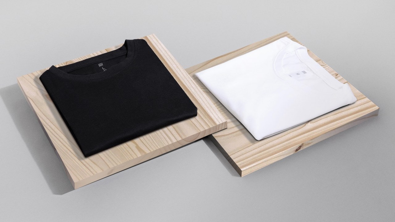 Black and white options on the Mi Organic Solid T-shirts. Image: Xiaomi