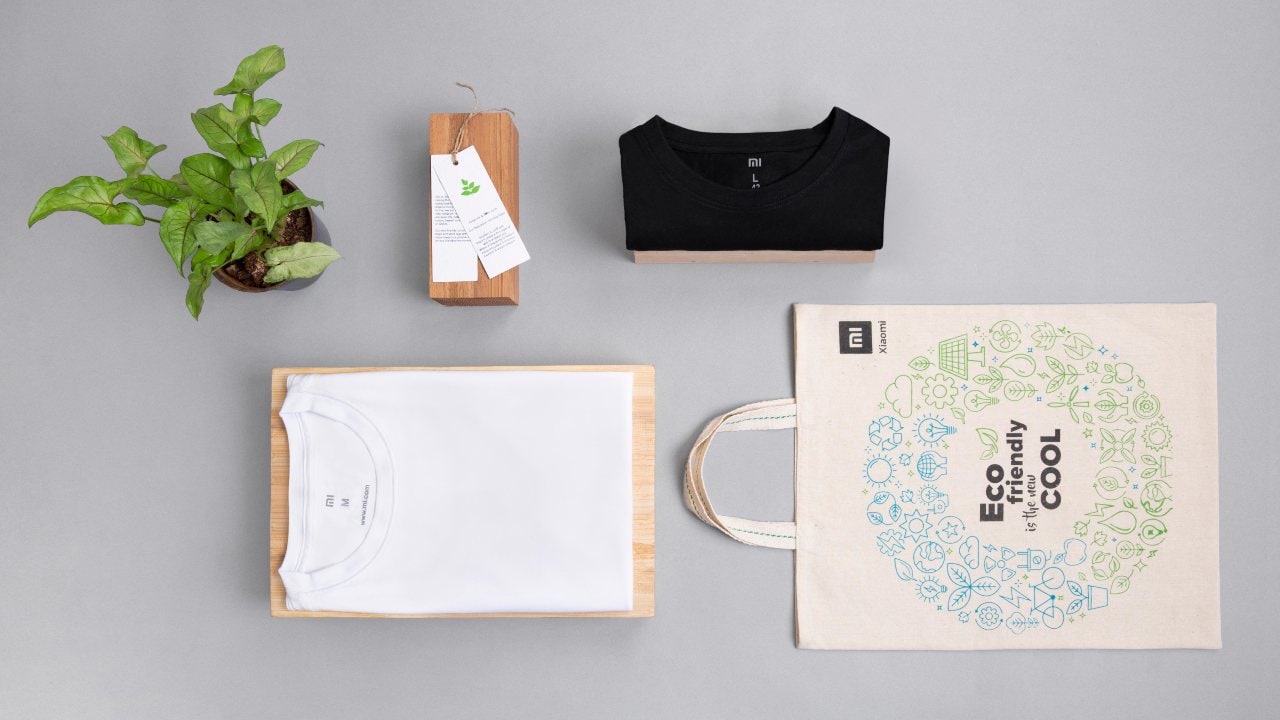 Mi Organic Solid T-Shirt packaged in a Cora Cotton bag. Image: Xiaomi