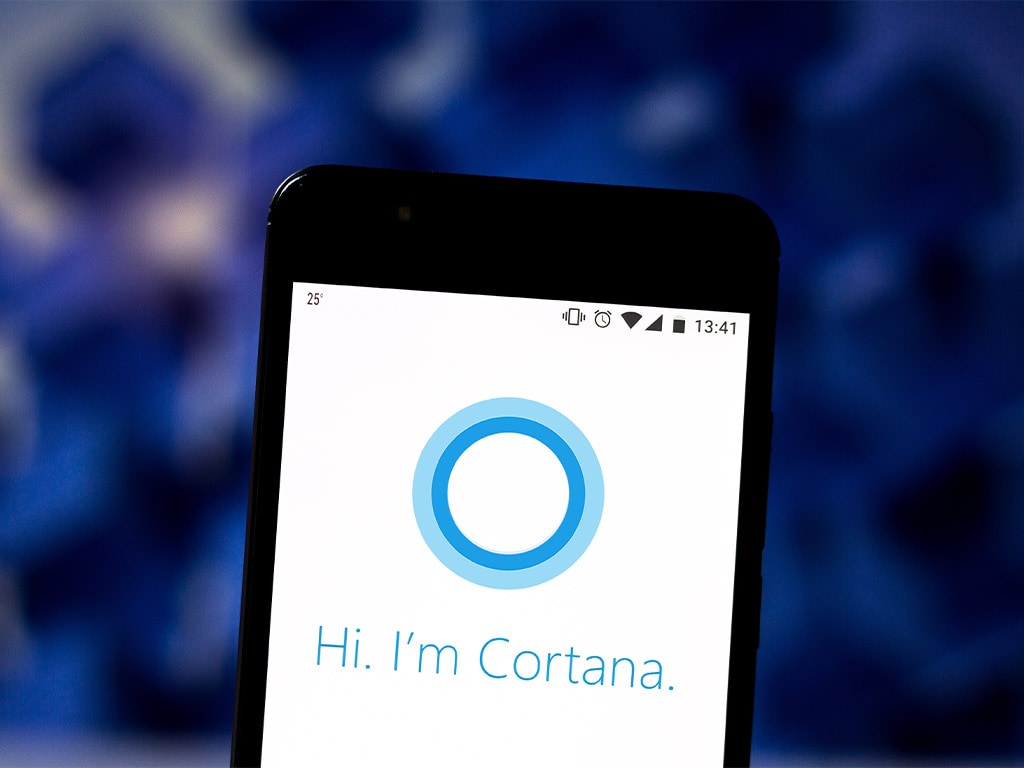 Microsoft no longer supports the Cortana app on iOS and Android. Image: Getty