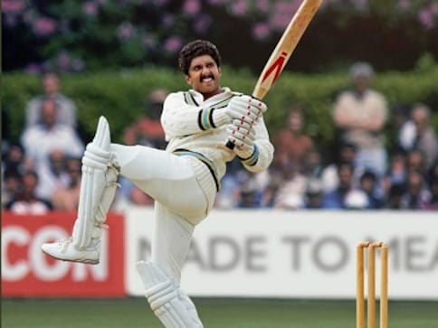 Ranveer Singh delivers the 'Natraj shot' in signature Kapil Dev fashion in a still from Kabir Khan's upcoming sports drama Ranveer Singh delivers the 'Natraj shot' in signature Kapil Dev fashion in a still from Kabir Khan's upcoming sports drama