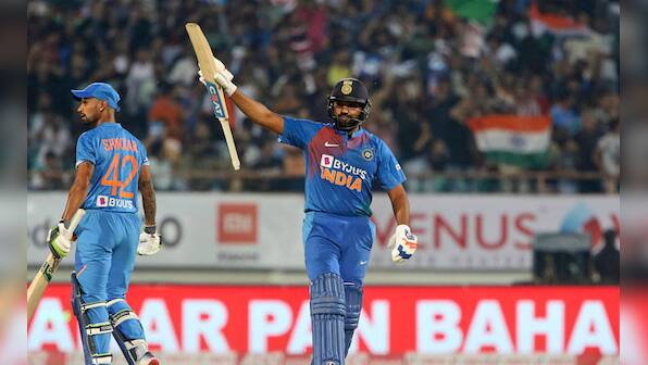Rohit Sharma caps off 100th T20I with roaring display as India clinch series-levelling win over Bangladesh in Rajkot