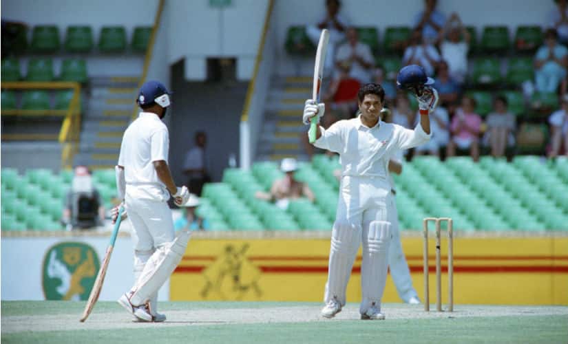 Meeting fire with fire: Tendulkar’s ton in Perth confirmed his credentials as a special batsman. File/ Getty