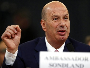 'Gordon Sondland made Quid Pro Quo great again': EU envoy's testimony in impeachment probe against Donald Trump takes Twitter by storm 'Gordon Sondland made Quid Pro Quo great again': EU envoy's testimony in impeachment probe against Donald Trump takes Twitter by storm
