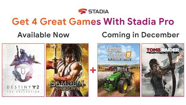Google Stadia adds Tomb Raider and Farming Simulator for free in Pro subscription