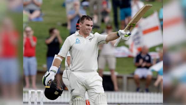 New Zealand vs England: Tom Latham's century puts visitors on back foot on rain-shortened opening day of second Test