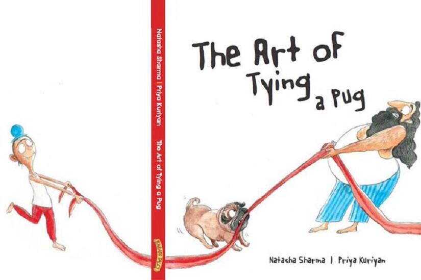 Cover of the book, The Art of Tying a Pug. Image via Twitter.