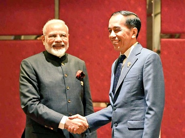 Narendra Modi, Indonesian president Joko Widodo meet on sidelines of ASEAN summit, resolve to work closely against terrorism, extremism Narendra Modi, Indonesian president Joko Widodo meet on sidelines of ASEAN summit, resolve to work closely against terrorism, extremism