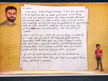 Virat Kohli pens note to 15-year-old self on 31st birthday: 'Follow your heart, chase your dreams' Virat Kohli pens note to 15-year-old self on 31st birthday: 'Follow your heart, chase your dreams'
