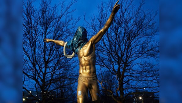 Sweden football legend Zlatan Ibrahimovic's statue fenced off as Malmo fans vent fury over Hammarby deal