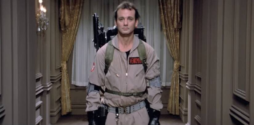 Bill Murray in a still from Ghostbusters 1984. Image from YouTube