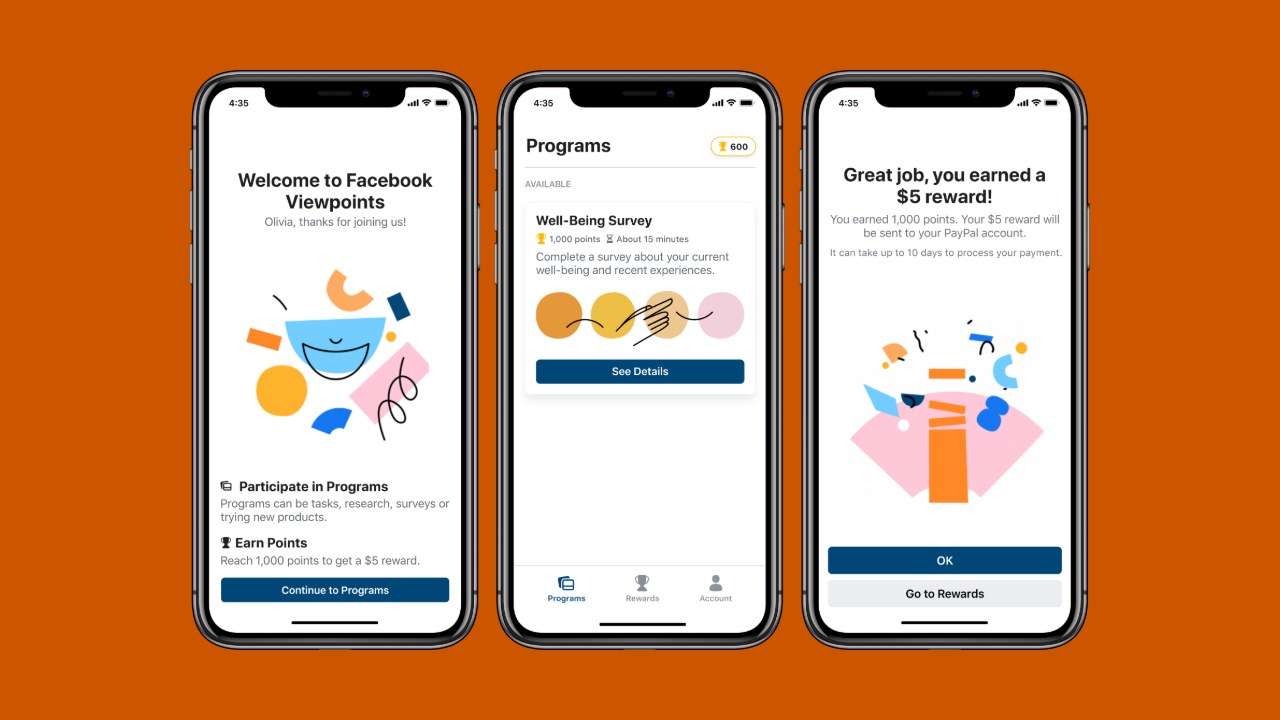 Facebook Viewpoints app will reward users for participating in surveys and research Facebook Viewpoints app will reward users for participating in surveys and research