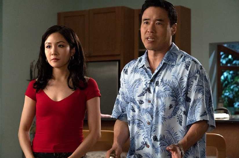 Constance Wu and Randall Park in a still from Fresh Off the Boat. Image from Twitter