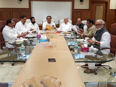 President's Rule in Maharashtra: Congress, NCP, Shiv Sena finalise first draft of common minimum programme in meeting President's Rule in Maharashtra: Congress, NCP, Shiv Sena finalise first draft of common minimum programme in meeting