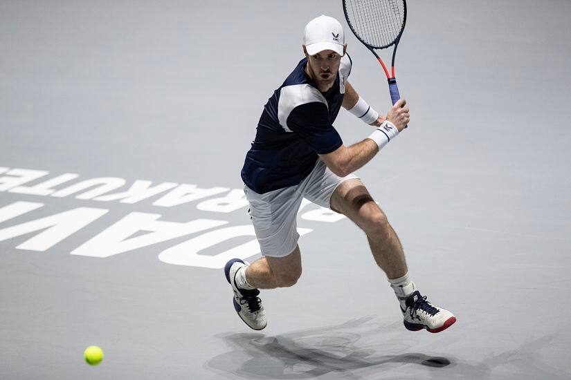 Great Britain’s Andy Murray returns the ball to Netherlands’ Tallon Griekspoor during their Davis Cup match. AP Photo