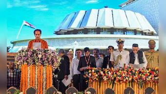 Uddhav Thackeray sworn in as Maharashtra CM at Mumbai's Shivaji Park; six other MLAs also take oath as ministers