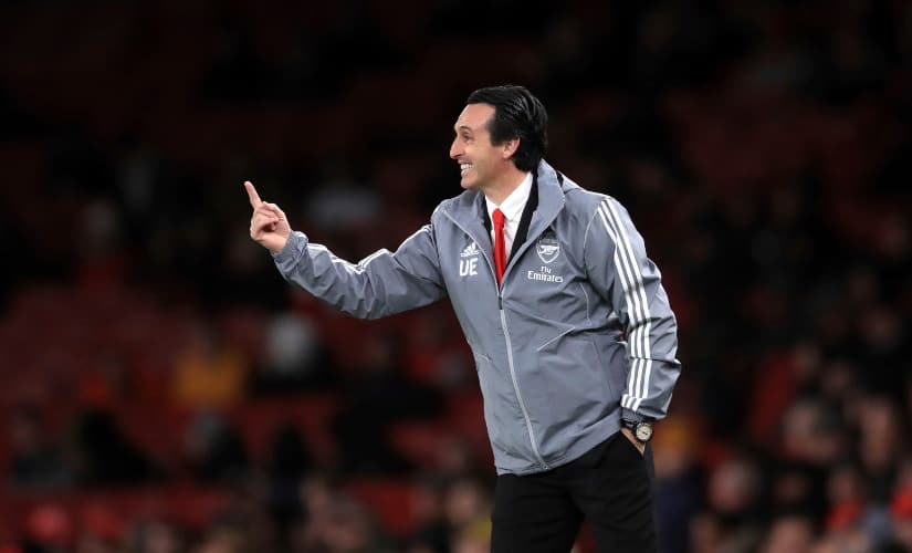 Unai Emery spent 18 months in charge of Arsenal. AP