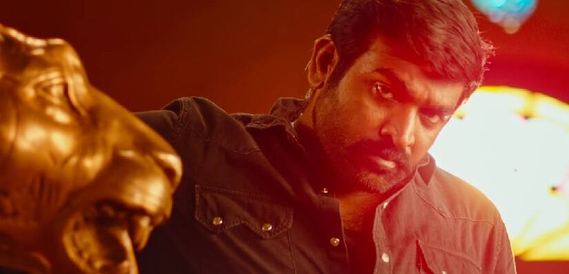 Vijay Sethupathi in a still from Sangathamizhan. YouTube