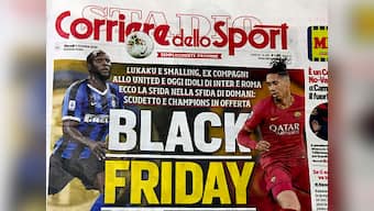 Italian sports daily under fire for using 'Black Friday' headline along with pictures of Chris Smalling, Romelu Lukaku