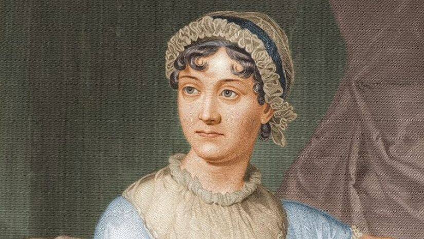 Jane Austen based on a portrait by her sister Cassandra. Image via The Conversation/ Wikimedia Commons