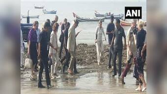 Swedish royal couple clean up Mumbai's Versova beach; Carl XVI Gustaf, Queen Silvia to meet Maharashtra Governor today