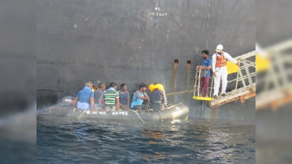 Indian Coast Guard, with help of seven merchant vessels, rescues 264 fishermen from Arabian Sea; survivors being given food, first aid