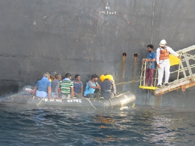 Indian Coast Guard, with help of seven merchant vessels, rescues 264 fishermen from Arabian Sea; survivors being given food, first aid Indian Coast Guard, with help of seven merchant vessels, rescues 264 fishermen from Arabian Sea; survivors being given food, first aid