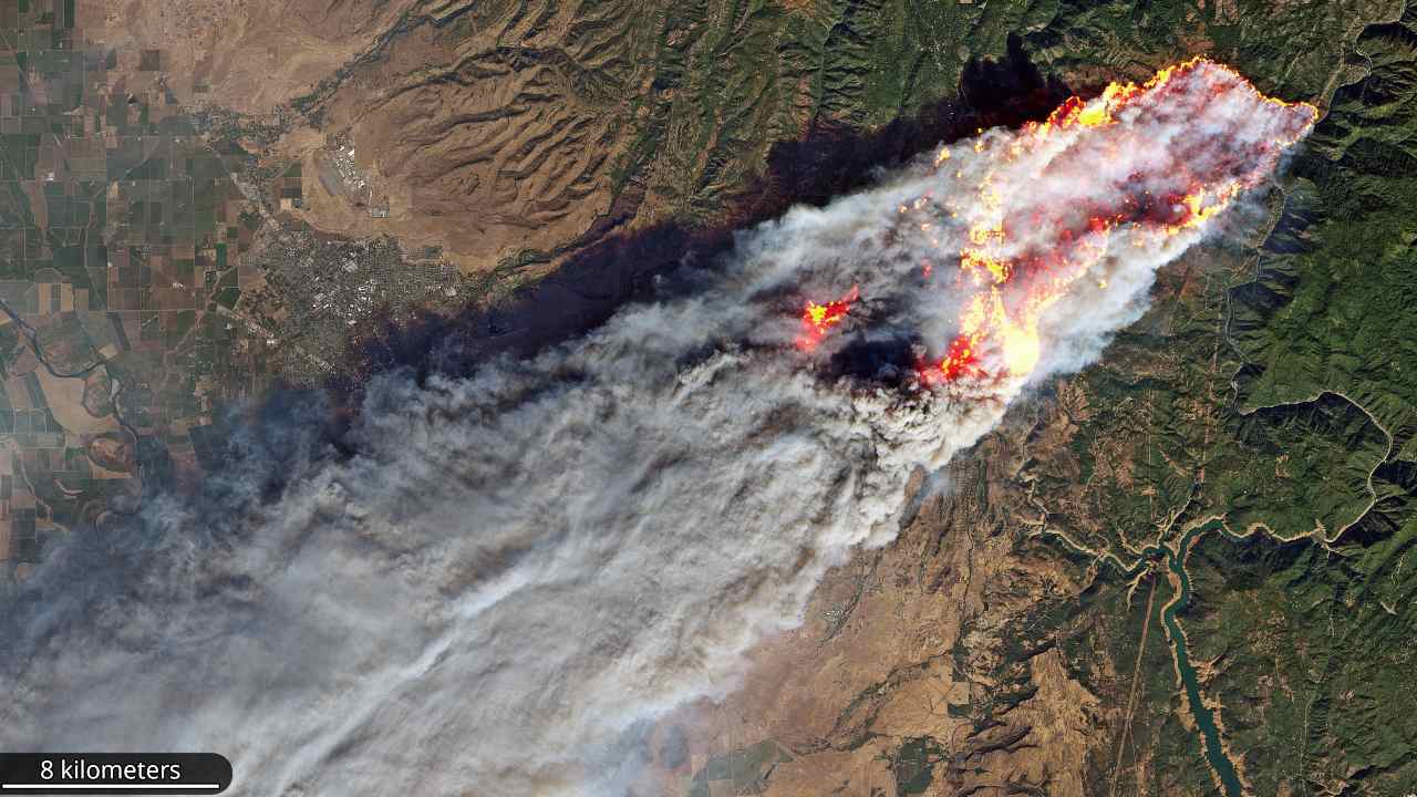 There was no wildfire in California’s history like the Camp Fire of 2018. Image: Landsat 8/US Geological Survey/Markuse Pierre