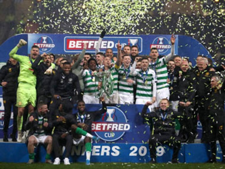 Scottish League Cup: Christopher Jullien scores as Celtic edge past bitter rivals Rangers to win 10th consecutive domestic trophy